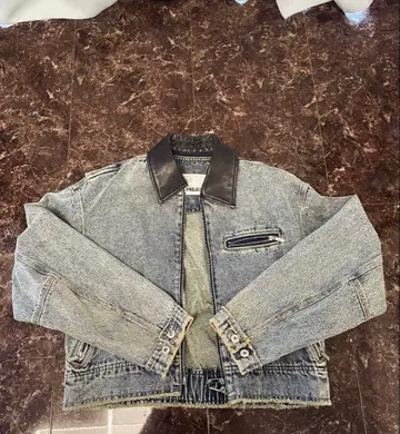 플랭크 프로젝트 데님 가죽 아우터 자켓