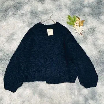 stadio CLIP 스튜디오 클립 (F) 긴팔 가디건 네이비