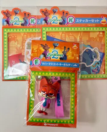 [미개봉 새상품] 주토피아2 러버 마스코트 닉 키링 3종 세트