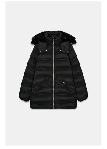 ZARA 발수 윈드 브레이커 후드 부착 다운 자켓