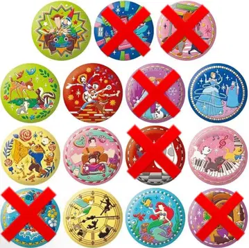 디즈니 자수 캔 배지