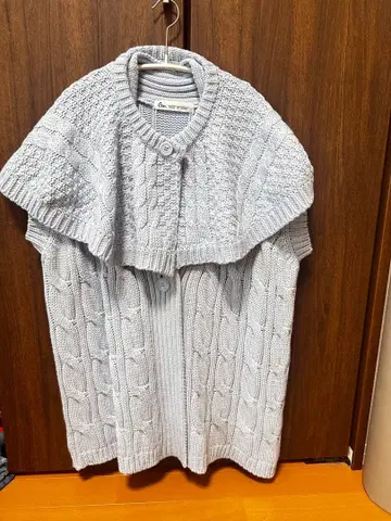 cen. 케이프 가디건 베스트 스카이블루