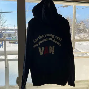 VAN 후드 부착 트레이닝복 다크 그레이