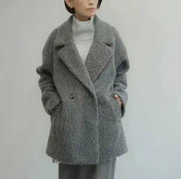 패션 렌 샤기 코트 자켓