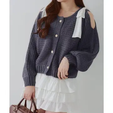 어깨 리본 몰드 풀오버