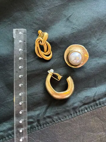 골드톤 귀찌 3세트