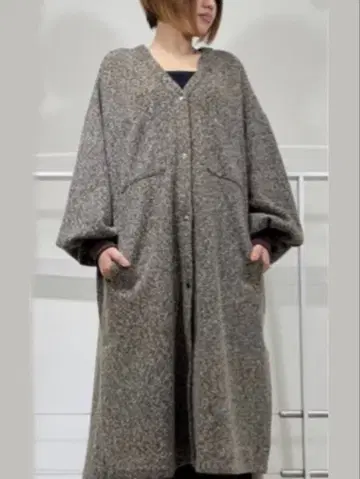 ayane 아얀] 트위드풍 롱 가디건 니트 38 루즈핏