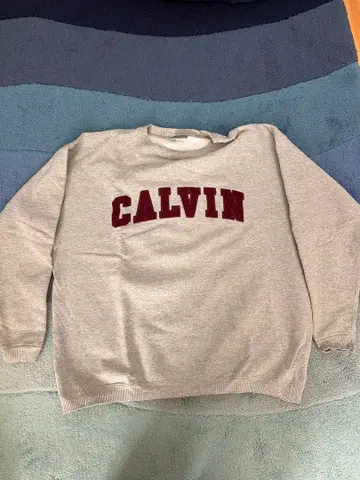 CALVIN 그레이 맨투맨 XL