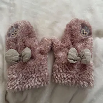 디즈니 더피 셰리메이 미튼 장갑 자수 겨울 한정판 미사용 새상품