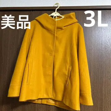 울 느낌 코트 3L 사이즈 겨자색
