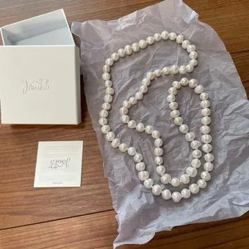 새상품 매력적인 담수 펄 목걸이 80cm gren by m