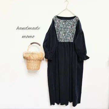 handmade 윌리엄 모리스 코듀로이 개더 원피스 free