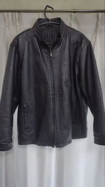 천연 가죽 싱글 라이더 자켓