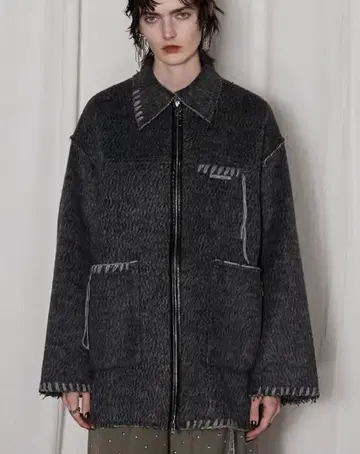 PRANK PROJECT 핸드 스티치 패딩 블루종