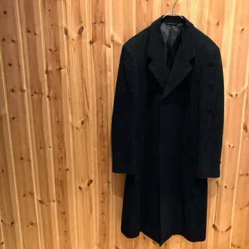 [ FIT UP ] 체스터 코트 아우터 캐시미어 혼방 방한 블랙 남성용