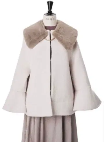 HLT Convertible Faux Fur Tippet Coat