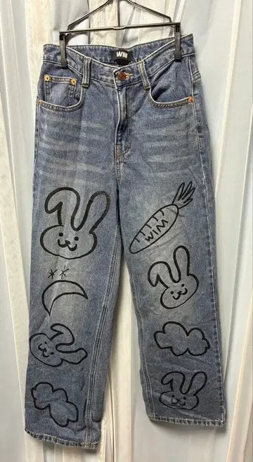 WIM 한국 데님 청바지 S 그래피티 컬렉션 데님 팬츠