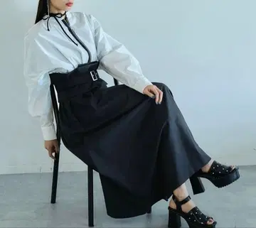 HARE 하레 코르셋 디자인 원피스 롱 셔츠 지퍼 F