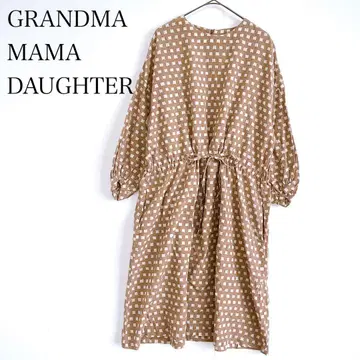 그랑마마도터 올 패턴 원피스 무릎 기장 긴팔 사이즈 1 튜닉