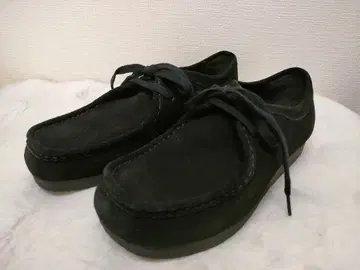 GU 리얼 가죽 모카신 신발 블랙 왈라비 스타일