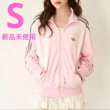 adidas x SNIDEL 벨로아 트랙 자켓 파스텔 핑크 S