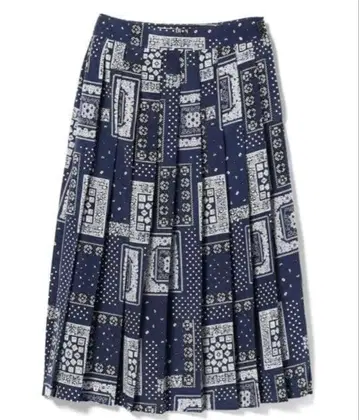 [새상품] BEAMS BOY 반다나 패턴 플리츠 스커트