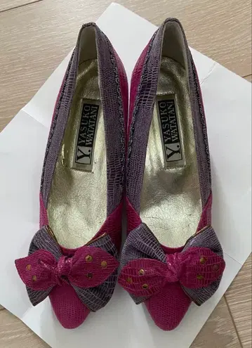 핑크 펌프스 리본 WATATANI YASUKO