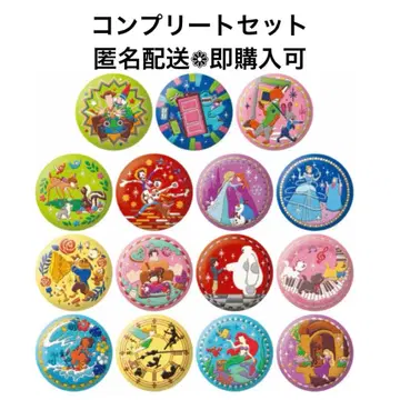 Disney Characters 자수 캔뱃지 비스킷 2 컴플리트 세트