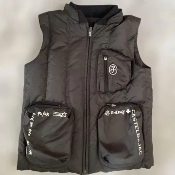 CASTELBAJAC 블랙 다운 베스트 M