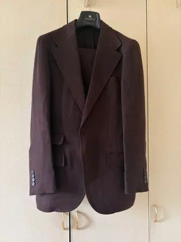 폴 스튜어트 컬렉션 라인 브라운 수트 44 46