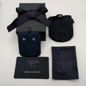 [미사용 새상품] apm MONACO 나비 모티브 귀걸이 Xmas 선물
