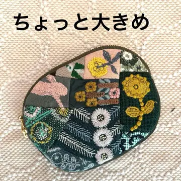 미나 페르호넨 핸드메이드 미니 파우치 kukka paraati 그린 계열