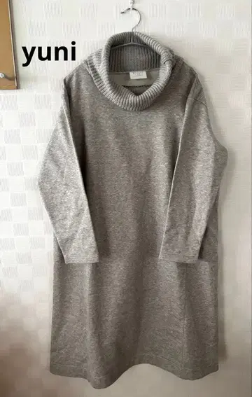 yuni 터틀 니트 도킹 속기모 원피스 라이트 그레이 미사용품