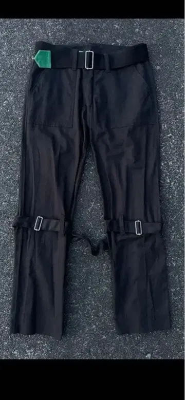 DAL 본지티 팬츠 블랙 워크 팬츠 지퍼 포켓 부착