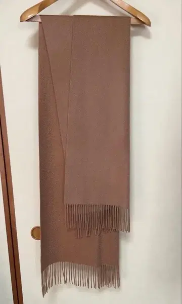 카멜 캐시미어 프린지 스톨