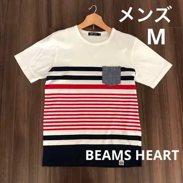 BEAMS HEART 빔즈 하트 보더 티셔츠