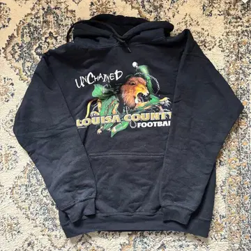 구제 의류 길단 맨투맨 후드티 블랙 애니멀 무늬 프린트 남성용