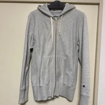 챔피온 그레이 풀 집업 후드티