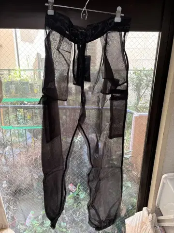 INCERUN 시스루 메쉬 팬츠 블랙 포켓 포함