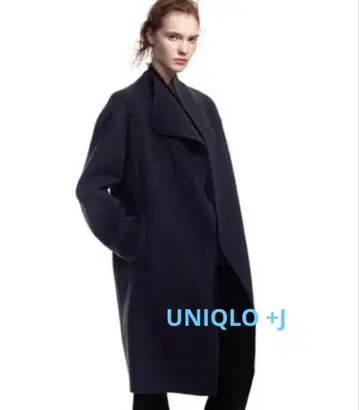 UNIQLO +J 캐시미어 블렌드 노카라 코트