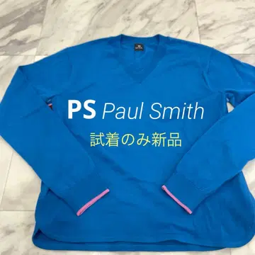 시착만 한 새상품 PS Paul Smith 터콰이즈 V넥 스웨터 M