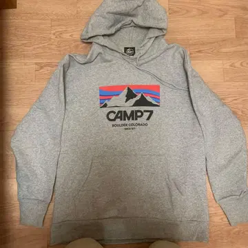 새상품급 CAMP 7 남성용 후디 M 사이즈 그레이