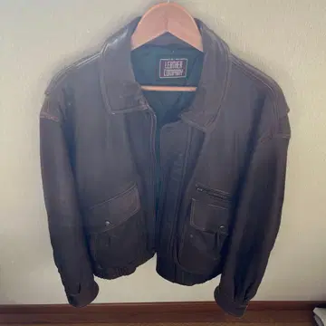 LEATHER COMPANY 가죽 자켓 A-2 천연 가죽 양가죽