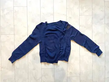 프레이 아이디 네이비 레이스 긴팔 니트