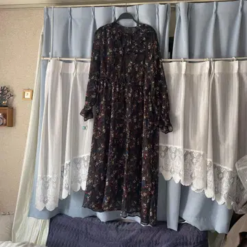 꽃무늬 롱 원피스 쉬폰 3L~5L