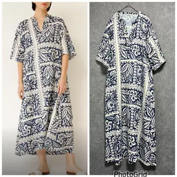 Jhonbull 젬블 마요르카 프린트 원피스 M