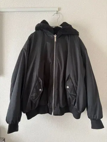 ZARA 인조 모피 리버서블 봄버 자켓