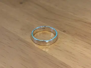 실버 플랫 반지 15호 땜