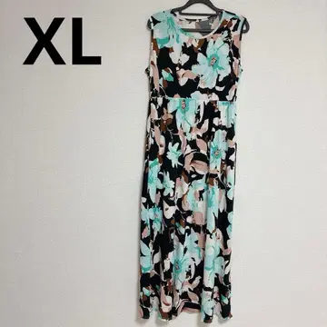 새상품급 꽃무늬 슬리브리스 롱 원피스 [ XL ] 빅 사이즈 올 패턴