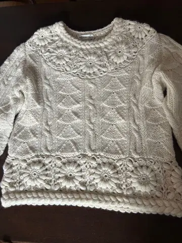 꽃 모티브 뜨기 * 레트로 니트 스웨터 *